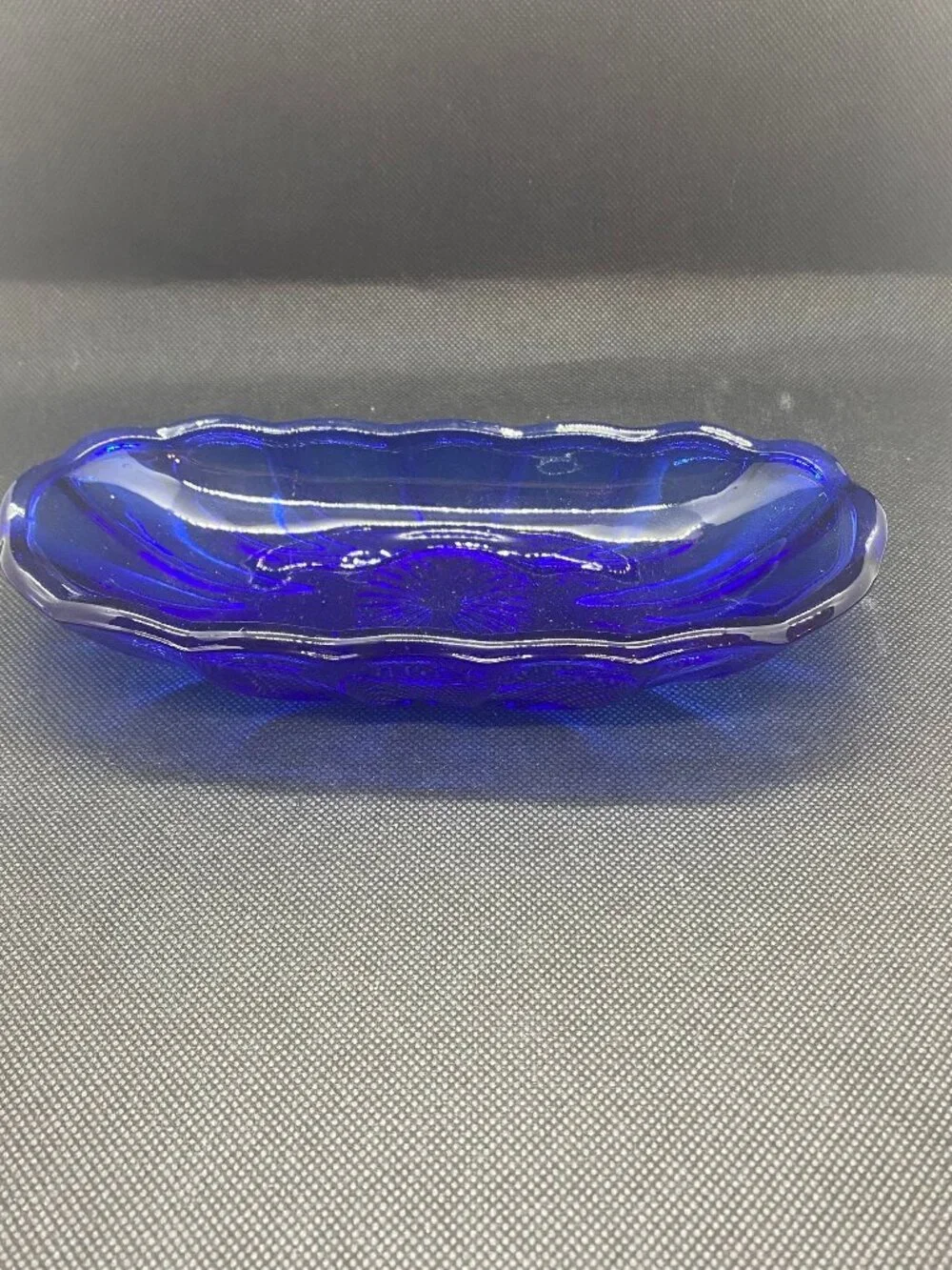 Cobalt Blue Banana Split Dish Anchor Hocking